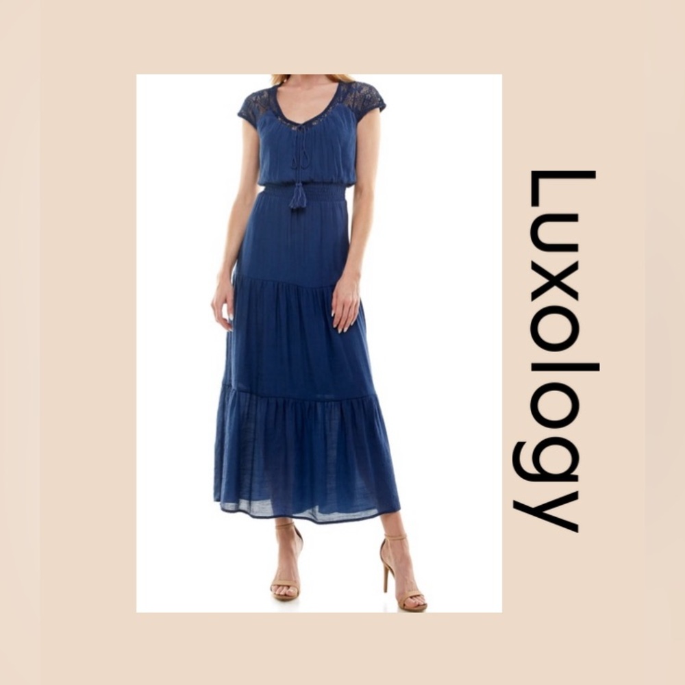 Luxology Women’s Gauze Smocked Maxi Dress Size XL